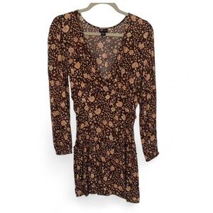 Billabong Floral Long Sleeve Mini Dress Size Small